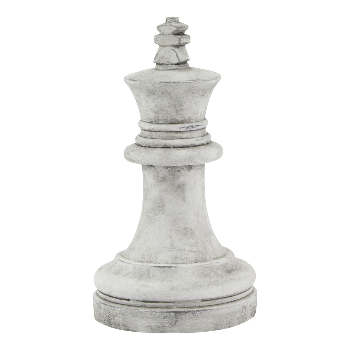 Athena stone-effect king chess piece ornament, front view