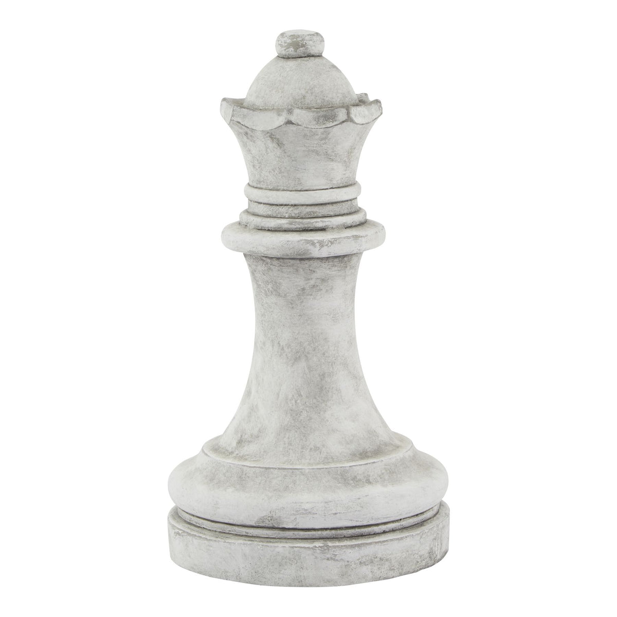 Athena stone-effect queen chess piece ornament, front view