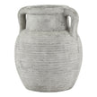 Athena whitewashed stone-effect amphora pot, front view