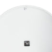Back of the white clock showing the movement and hanging point