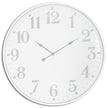 Aubrey large white metal wall clock with grey numerals