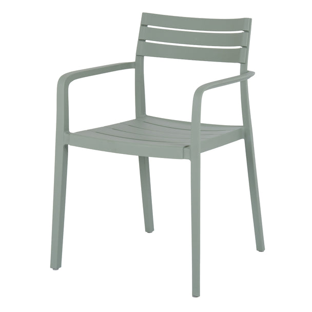 Aura French grey carver chair, three-quarter view