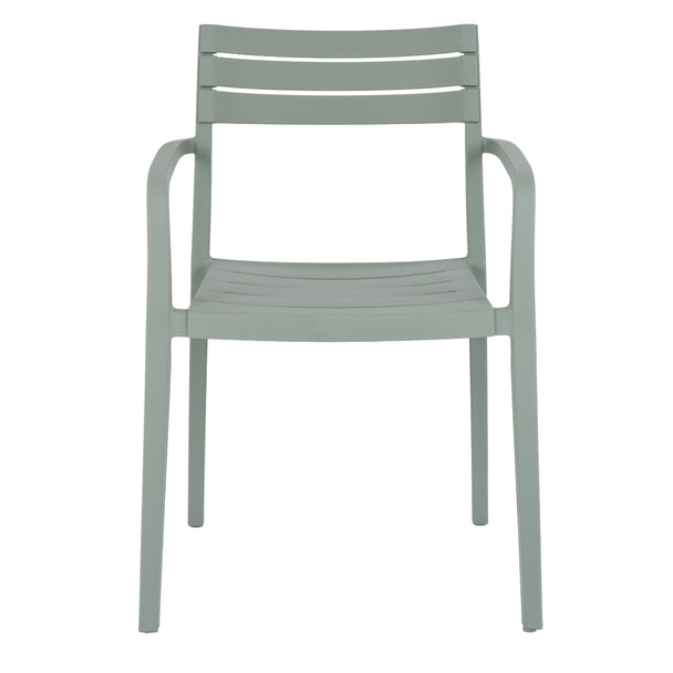 Aura French grey carver chair from the front