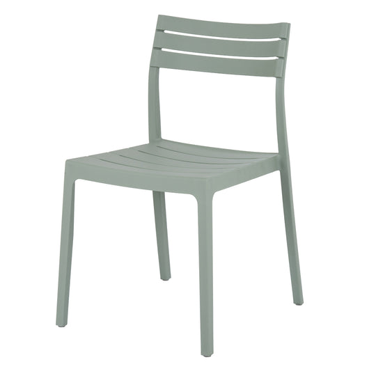 Aura French grey dining chair, three-quarter view