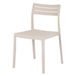 Aura putty dining chair, three-quarter view