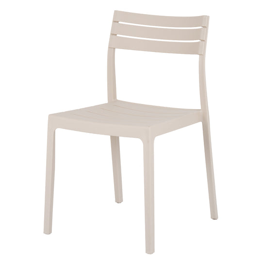 Aura putty dining chair, three-quarter view