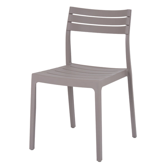 Aura stone dining chair, three-quarter view