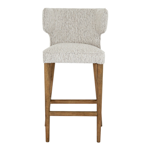 Avia mist grey bar stool, straight-on front view