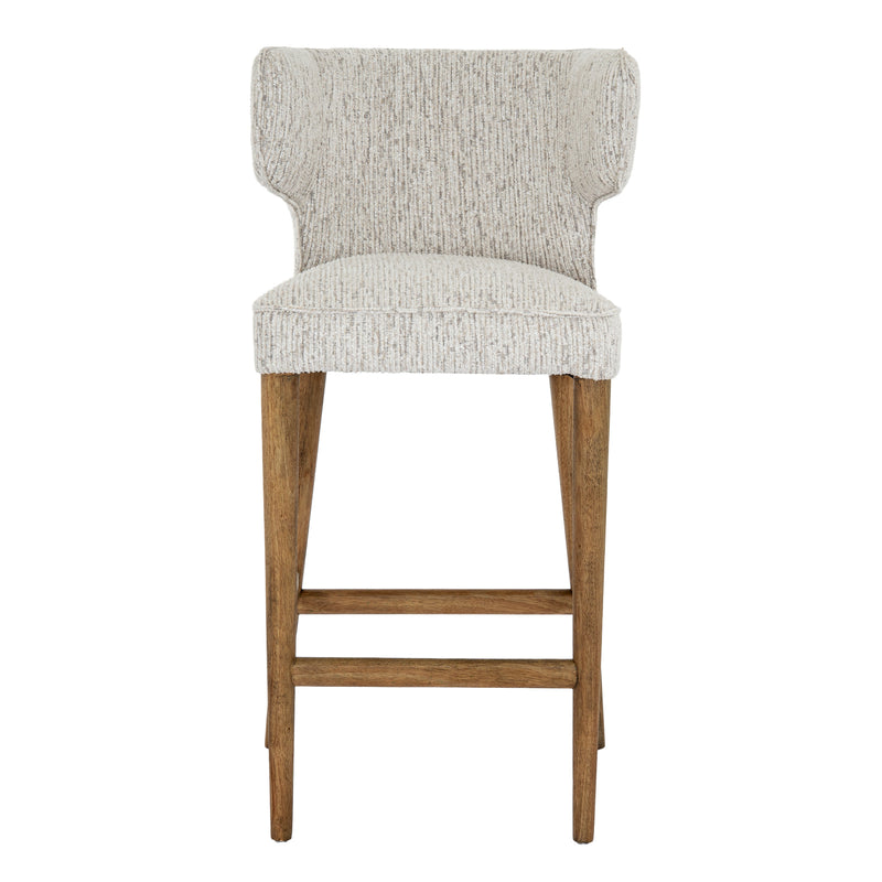 Avia mist grey bar stool, straight-on front view