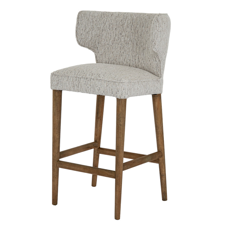 Avia mist grey bar stool, front three-quarter view