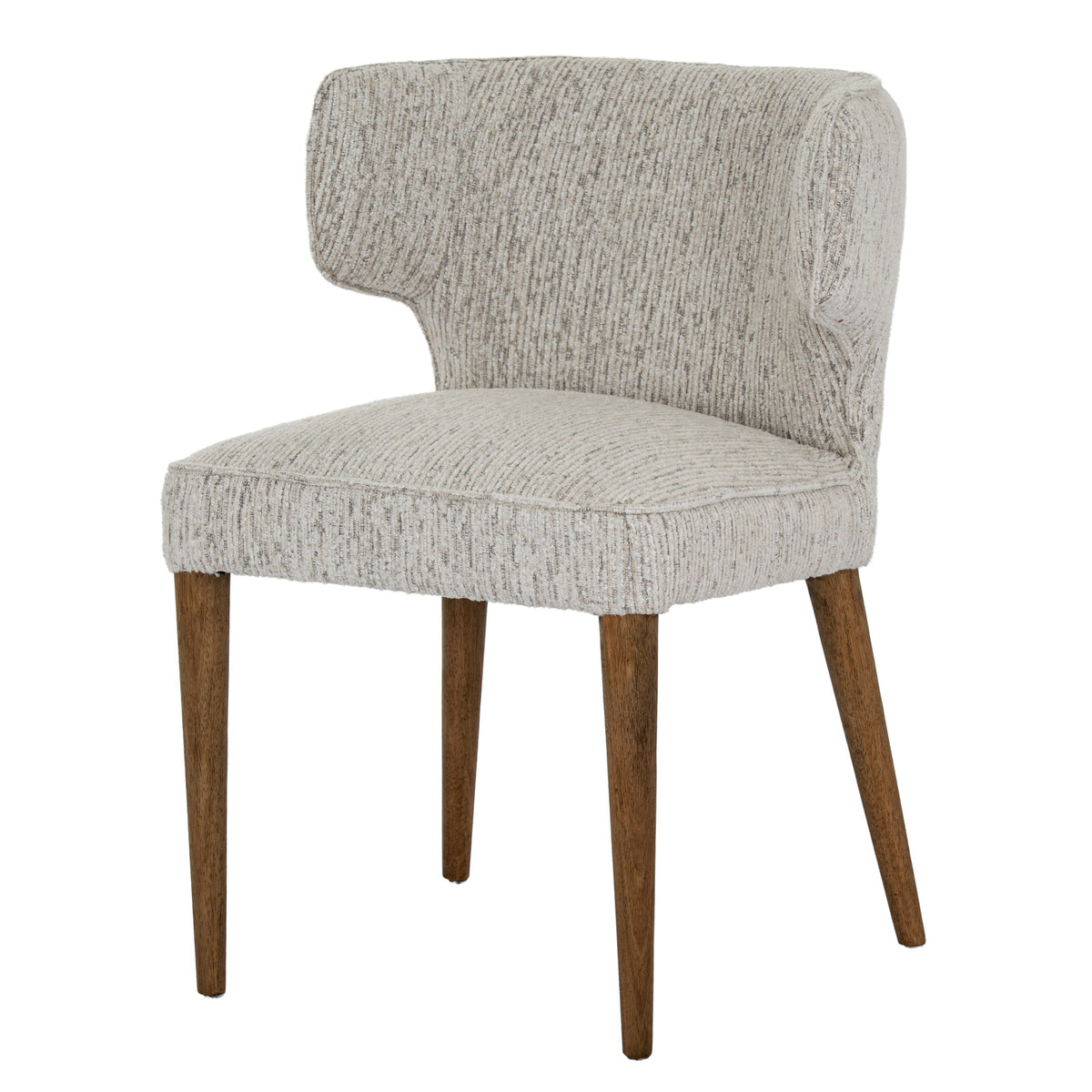 Avia mist grey dining chair, front three-quarter view
