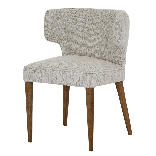 Avia mist grey dining chair, front three-quarter view
