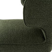 Close-up of the curved back and piped edge