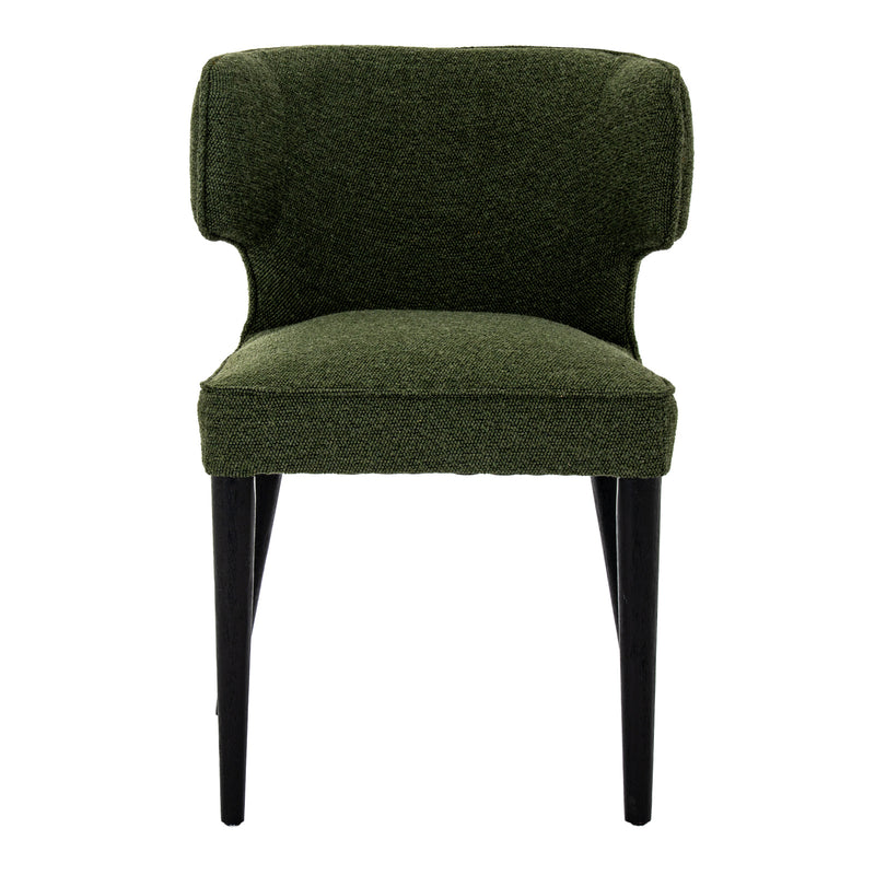 Avia moss green dining chair from the front