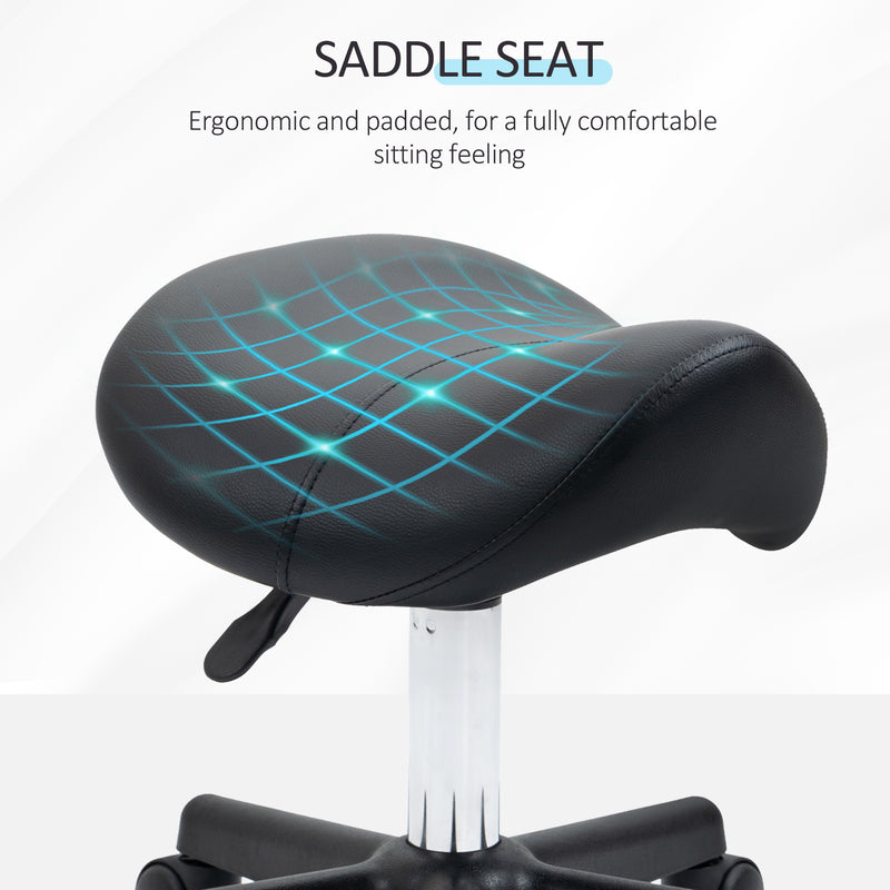 Black curved salon stool – image 6