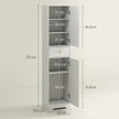 Tall cabinet with arched doors – image 3