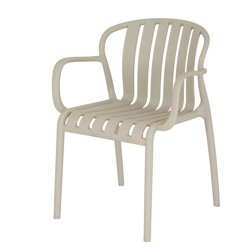 Axis putty grey carver chair, three-quarter view