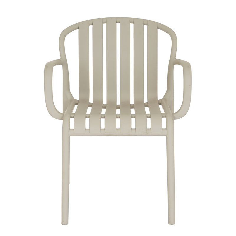Axis putty grey carver chair from the front