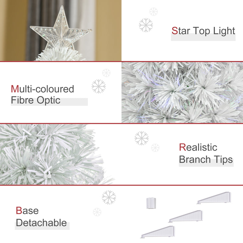 2.5ft white tabletop fibre optic tree – image 8