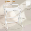 HOMCOM 70 cm Folding Computer Desk with Monitor Shelf - White – view 3