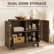 Dark walnut curved door sideboard – image 6