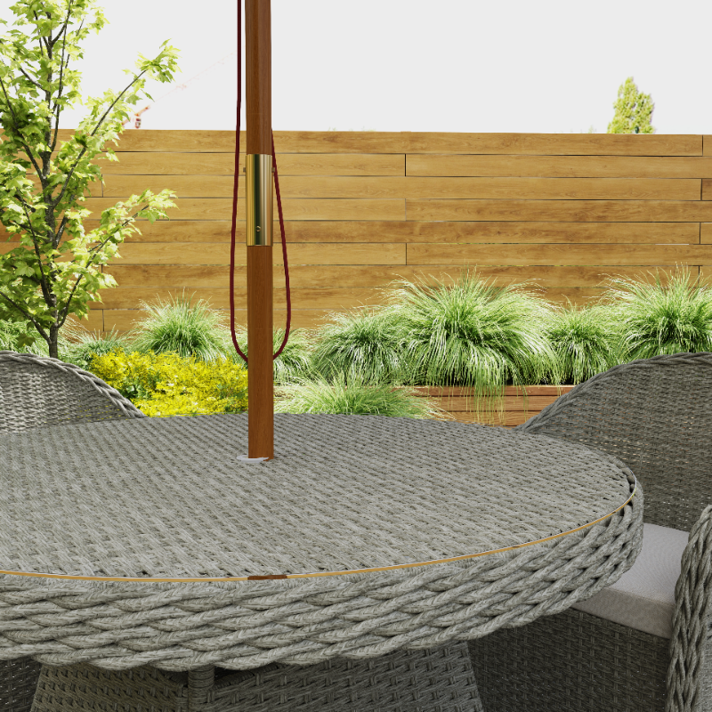 Round rattan dining set – image 8