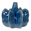 Azura large blue lobed statement vase, front view