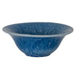 Azura blue glazed ceramic bowl on white