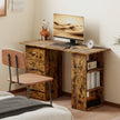 120 cm computer desk – rustic brown – image 10