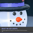 LED lighting on the 4ft snowman family Christmas inflatable