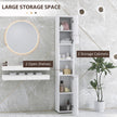 Tall 183 cm embossed bathroom cabinet – image 4