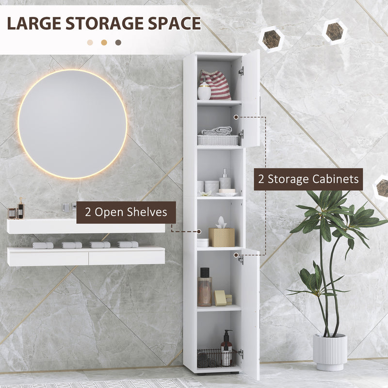 Tall 183 cm embossed bathroom cabinet – image 4