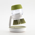 Press-On Kitchen Dish Cleaning Brush - Grey & Green