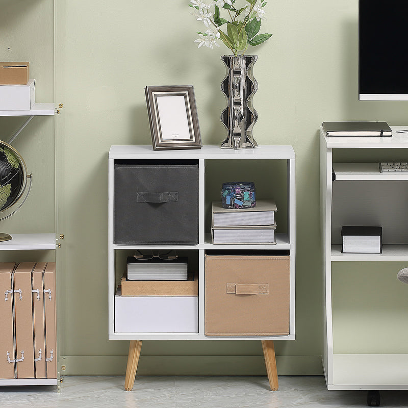 White 4-cube storage unit – image 6