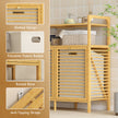 Double tilt-out bamboo laundry cabinet – image 7