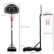 Black adjustable basketball hoop – image 3