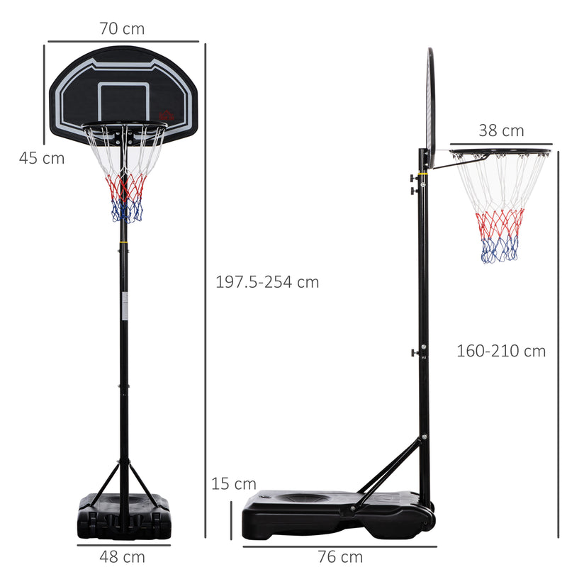 Black adjustable basketball hoop – image 3