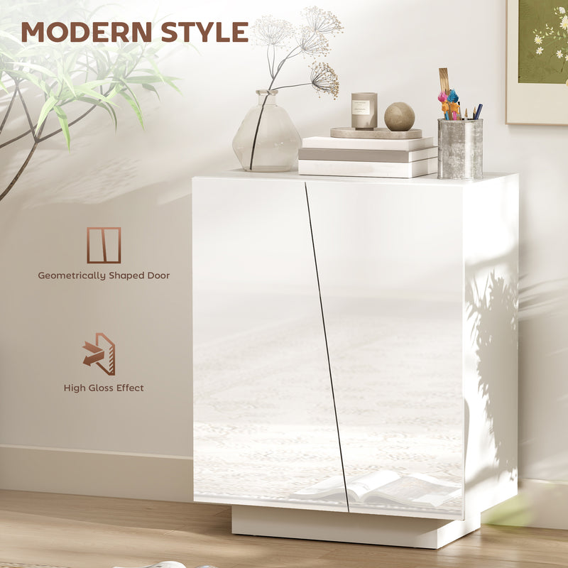White gloss storage cabinet – image 4