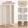 HOMCOM Chest of Drawers with 4 Fabric Drawers, Tall Storage Unit with 2 Hooks and Steel Frame for Bedroom, Beige – view 7