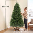 7ft Christmas tree with PE tips and fir wood base – image 3
