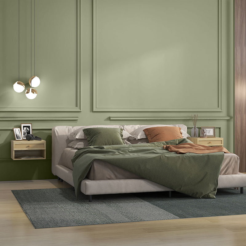 Floating rattan bedside tables – image 8