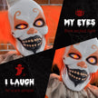 183cm Animated Orange Clown with Glowing Eyes & Sound – image 5 of 9