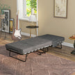 Dark grey single folding bed – image 2