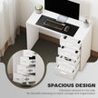 High gloss desk with 4 drawers – image 4