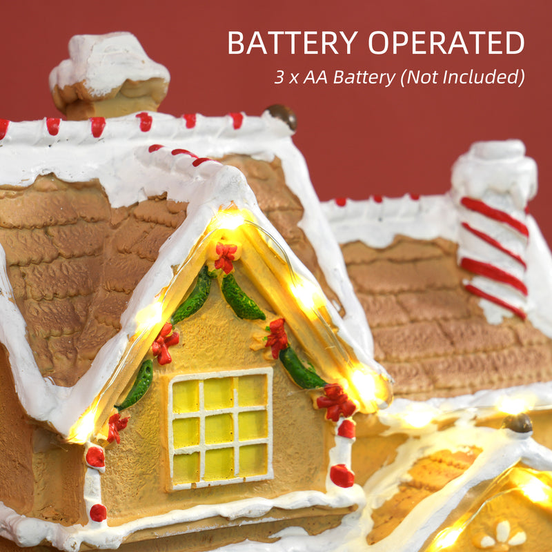 Battery operated gingerbread house details