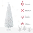 HOMCOM 6ft Unlit Artificial Christmas Tree, Pencil Slim Xmas Tree with Solid Stand and Realistic Branches, White – view 4
