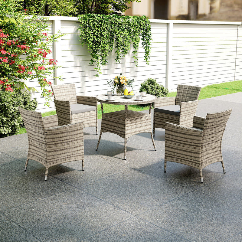 Rattan garden dining set – image 9