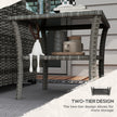 2-tier rattan coffee table – image 5