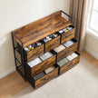 HOMCOM Chest of Drawers with 7 Drawers, Industrial Fabric Storage Unit with Top Shelf and Steel Frame for Bedroom – view 9