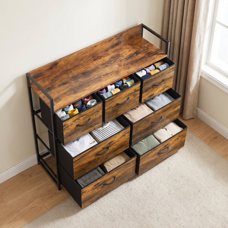 HOMCOM Chest of Drawers with 7 Drawers, Industrial Fabric Storage Unit with Top Shelf and Steel Frame for Bedroom – view 9